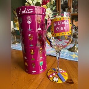 Lolita Birthday Girl Celebration Wine Glass